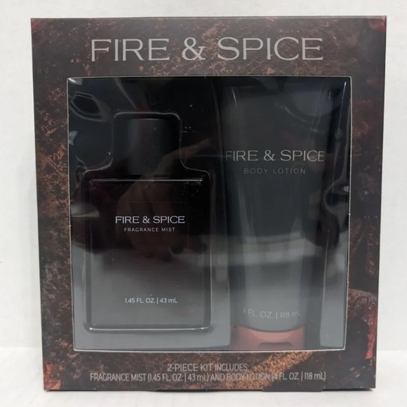 FIRE AND SPICE MEN'S 2-PIECE KIT-FRAGRANCE MIST AND BODY LOTION - Picture 1 of 2